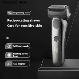 Electric Shavers MOTA Electric Shaver Reciprocating High and Low Two-speed Adjustable Shaver Full Body Washable Type-c Rechargeable Shaver Q240318