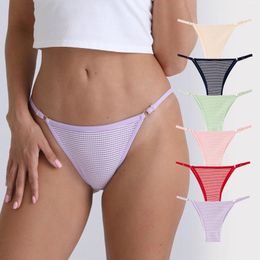 Women's Panties Bikini Underwear Women Seamless Pack Low Waist Breatheable Briefs Solid Colour Cotton Crotch
