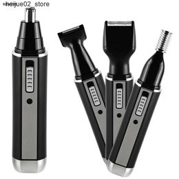 Electric Shavers New 4 in 1 Electric Ear Nose Hair Trimmer Hair Clipper Chargeable Beard Trimmer Professional Men Women Nose Hair Eyebrow Trimmer Q240318