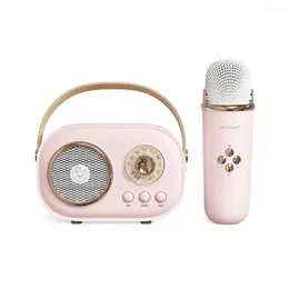 Smart Home Control Mini Wireless Bluetooth Audio Singing Karaoke Integrated Microphone Speaker Stereo KTV Set Handsfree Call