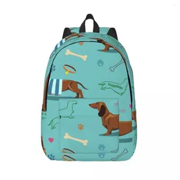 Backpack Dachshund Dogs And Bones Male School Student Female Large Capacity Laptop