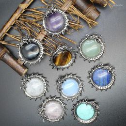 Pendant Necklaces Natural Stone Crystal Charms Connectors Pendants Amethysts DIY