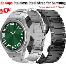 No Gaps Stainless Steel Strap for Samsung Galaxy Watch 4 5 6 40 44mm Metal For 4/6 Classic 47mm 43mm 42mm 46mm 5 pro 45mm Band