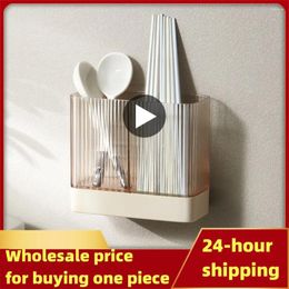 Storage Bottles Household Chopsticks Box No Punching Home Kitchen Chopstick Holder Wall-mounted Drain