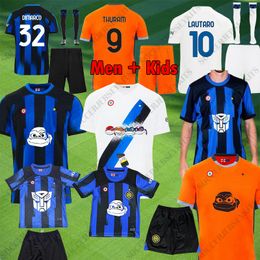 23 24 BASTONI DIMARCO soccer jersey BARELLA maglia i n t e r s DZEKO LAUTARO VIDAL PAVARD 2023 2024 THURAM football shirt CALHANOGLU Men Kids kit sets FRATTESI