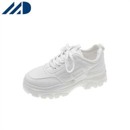 HBP Non-Brand Wholesale New Single Shoes Fashion Korean Version of the thick bottom female old dad shoes students sneakers