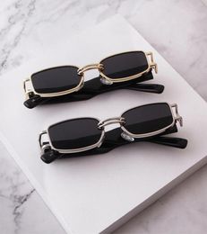 Fashion Small Rectangle Women Sunglasses Brand Designer Vintage Square Punk Sun Glasses Men Shades UV400 Clear Eyewear9293560