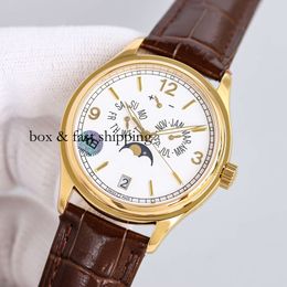 39Mm Classic Stainless Mondphasen Business Watches Automatic Designers Cal324c Mens 8Mm Steel Clock Watches Wrist Pp5146 911