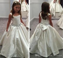 Gorgeous Ivory Little Flower Gril039s dresses with Laceup Back PNINA TORNAI Beaded Birthday girls pageant gowns Flower Girl dr7516475