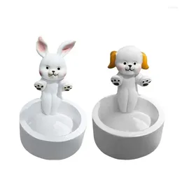 Candle Holders Animal Holder Cute 3D Animals Resin Tealight Lantern Scented Plaster Stand