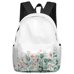 Backpack Idyllic Flower Eucalyptus Leaves Women Man Backpacks Waterproof School For Student Boys Girls Laptop Bags Mochilas