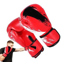 Protective Gear Boxing Training Fighting Gloves PU Leather Kids Breathable Muay Thai Sparring Punching Karate Kickboxing Professional Glove yq240318