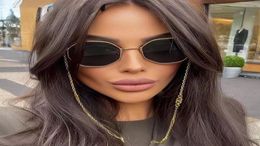 Sunglasses Y2k Glasses Trending Products Lentes Fashion Metal Irregular With Chain Women 2022 Trendy Square4428093