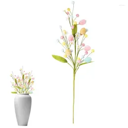 Party Decoration Artificial Easter Branch Spring Floral Decorative Egg Tree Picks For