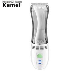 Electric Shavers Kemei KM-79 Vacuum Haircut Kit Mute Sleep Baby Cordless Hair Trimmer Automatic Gather Children Hair Clippers Low Noise Home Use Q240318