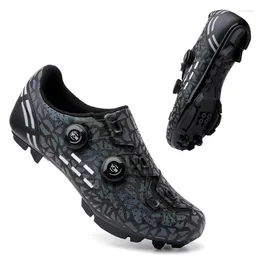Cycling Shoes Men's Professional Mountain Road Bicycle Sneakers Buckle Breathable Bike Luminous Training