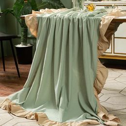 Table Cloth European-style Fashion Household Rectangular Decorative Cotton Cover Towel Lotus Leaf Edge El Coffee