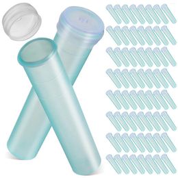 Decorative Flowers 100 Pcs Reusable Flower Tubes Water Bottles With Cap Hose Nutrition Test Plastic Arrangement Floral Vase