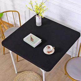 Table Cloth 86x86cm 4Colors Stretchy Washable Square Reusable Foldable Wedding Picnic Dining Camping Party Protective Cover