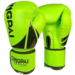 Protective Gear Good Quality Colourful Adult Boxing Gloves Leather Luva De Boxe for Training Fighting Sanda Muay Thai Women/Men Grappling MMA yq240318