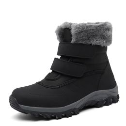 Shoes inter Women Thick Platform Little Waterproof Snow Boots Rubber Sole Warm Outdoor Plush Ladies Fur Walking Sports Shoes Size 42