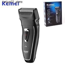 Electric Shavers KEMEI 2 Heads Rechargeable Electric Shaver Reciprocating Electronic Shaving Machine Rotary Hair Trimmer Face Care Razor KM-8013 Q240318