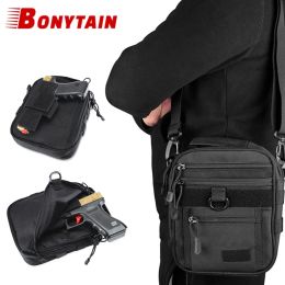 Bags Outdoor Pistol Bag Molle Military Gear Tactical Handgun Shoulder Strap Bag Gun Ammo Accessories Pouch Shooting Range Duffle Bag