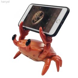 Portable Speakers Crab Wireless Bluetooth Speaker with Mobile Phone Holder Stereo Sound Outdoor Subwoofer Portable Speakers 2020 NEW24318