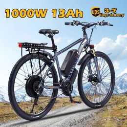 Bicycle 29 Inch Electric Bike with 21 Speeds and 1000W Motor, 48V and 13Ah PerfecBattery Battery, Mountain Bike for Adults