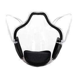 Cycling Caps Masks Transparent Pc Face Shield Large Antifog Mirror Guard Protector Oversized Visor Wrap Christmas Mask With Breathing Ots0V