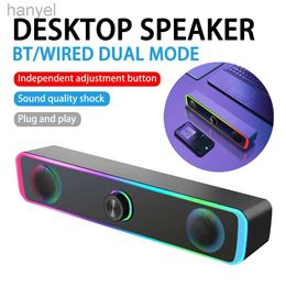 Portable Speakers 3W*2 Bluetooth Speaker 4D Stereo Surround Speakers Mini Wireless Wired Subwoofer Sound Bar For Laptop PC Computer USB DC 5V 24318