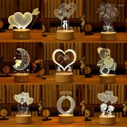 Party Decoration Valentine's Day Night Lamp Creative Romantic Heart Shaped Bear Children's Decorative Gift Box