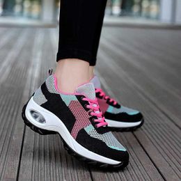 HBP Non-Brand mesh colorful walk gym running sneakers fashion flats cheap shoes