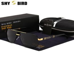 Top Quality Anti Glare HD Polarised Sunglasses Mens New Aluminium Aviation Sunglasses Big Size mens7848158