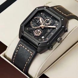 Wristwatches Fashion Watches Mens Top Brand Mark Fairwhale Luxury Automatic Date Clock Man Leather Strap Quartz Wristwatch Reloj Drop