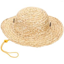 Hair Clips Kids Straw Hat 31cm Outdoor Weaving Beach Western Party Decoration Woven Sun Protection Lace Cap Girls