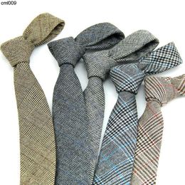 Designer Tie Mens Wool Plaid Fashion British Banquet Business Arrow Cgx9