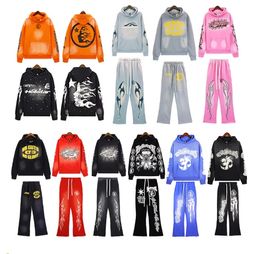 designer mens hellstar hooded hoodies designer graphic hoodie tracksuits and hellstars pants Street graffiti foil print Vintage Loose skin-friendly tracksuits