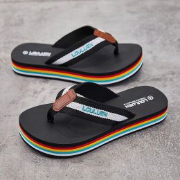 Flops Fashion Rainbow Flip Flops Platform Slippers Women Summer Outdoor Beach Slippers Women Ultralight Comfort Soft Womens Flip Flops