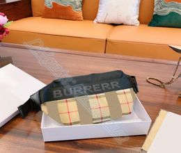 Luxurys Vintage stripe belt bum bag Cheque chest Nylon designer fanny pack sonny bumbag tote Wallets Waist Bag classic Women039s5066719
