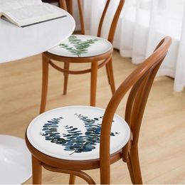 Pillow Coral Plant Watercolour Creative Seat Office Dining Stool Pad Sponge Sofa Mat Non-Slip Outdoor Garden S