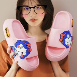 Slippers 5cm Thick Sole Women Slippers Cute Princess Stickers Bathroom Beach Indoor Sandals 2022 Summer New Couple Slides Cool Shoes