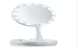 Foldable USB Charging or Battery Led Mirror Makeup White Vanity Cosmetic Mirror with Light 10X Magnifying Table Mirrors31266811564