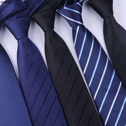 Designer Tie Zipper Mens Formal Business Blue Red Black Student Professional Wedding Groom Korean Version Lazy Man Nh3q