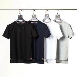 Men's T Shirts Striped Cotton Summer Round Neck Short-sleeved T-shirt Casual Trend Couple Wear Tide Half-sleeve