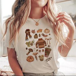 Women's T Shirts Short Sleeved Fun Halloween Pattern Fashion Casual T-shirt Clothing Printed 90s T-shirt.