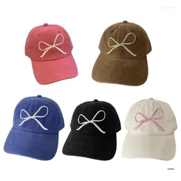 Ball Caps Kpops Baseball For Girl Embroidery Bows Hat Windproof Summer Spring Girlfriend Gift