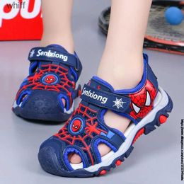 Sandals Superhero Summer Boys Sandals Kids Aqua Sport Sandals Soft Non-slip Toddler Infant Shoes Children Outdoor Beach Water ShoesC24318