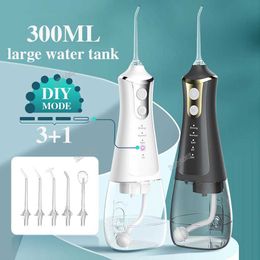 Oral Irrigators Portable Terrazzo New DIY Mode Rinser Dental Terrazzo Teeth Cleaning Machine 5 Nozzles Rinsing Mouth Cleaning Machine J240318