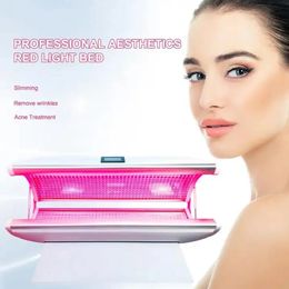 Newest Infrared Led Light Therapy Slimming Bed 3500Pcs Led With Lens Wrinkles/Acne Removal Cabin Red Light Full Body Pain Treatment Skin Rejuvenation Capsule